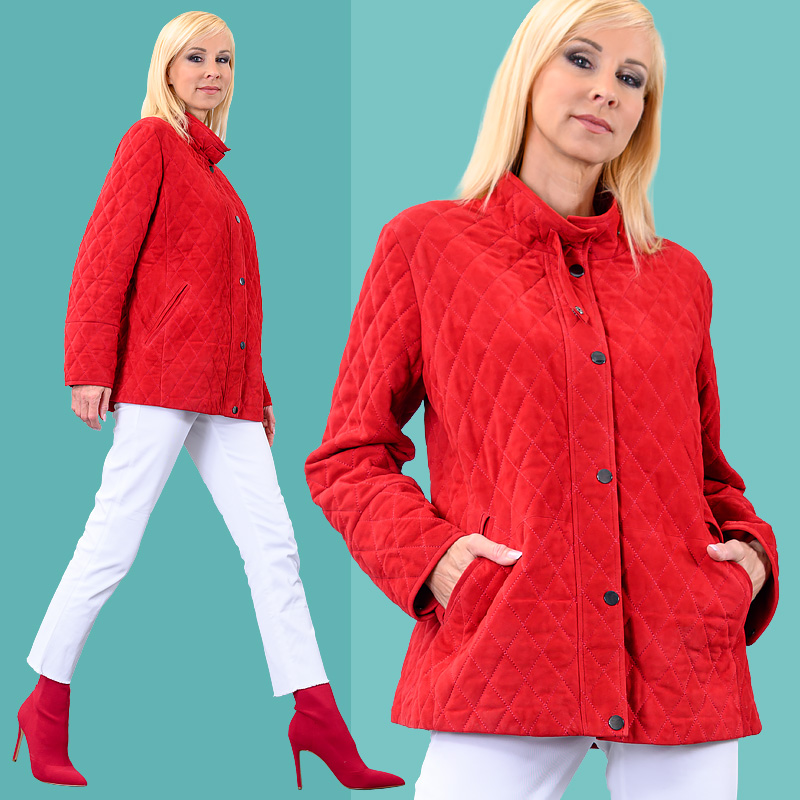 Steppjacke aus Ziegenvelour